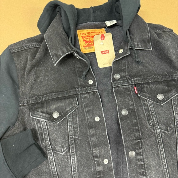 HOST PICK! LEVI’S HYBRID TRUCKER HOODIE JACKET - Picture 4 of 9